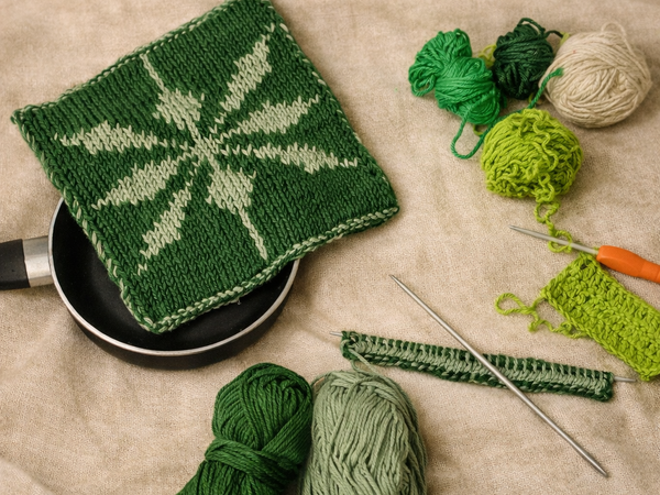 Gestrickte Topflappen: So mag ich sie am liebsten