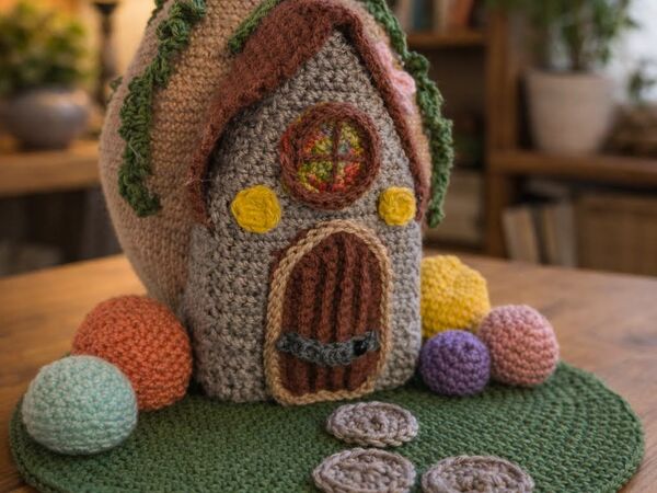 Wichtelhaus im Osterei Design häkeln - märchenhafte Osterdeko mit ganz besonderem Charme