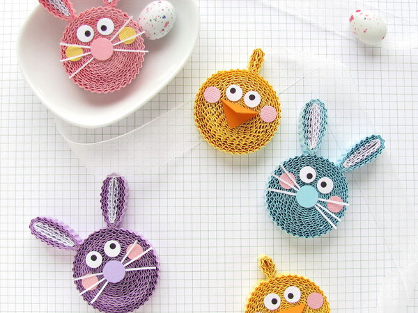 Osterdeko aus Wellpappe