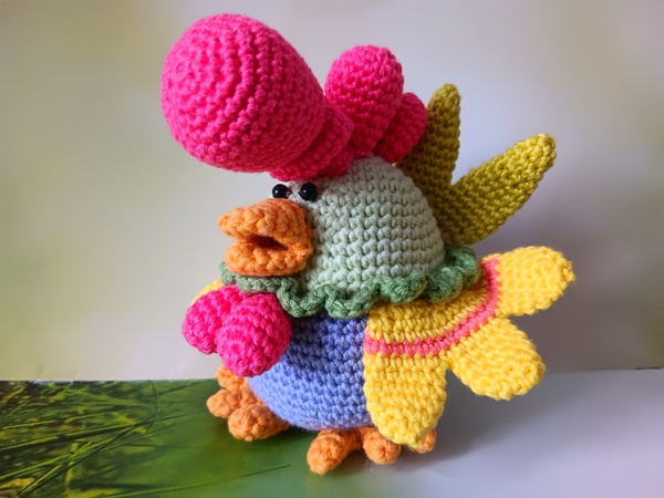 Rooster Free Crochet Pattern