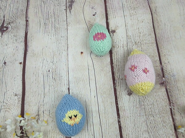 Free Knitting Pattern for Easter Egg Decorations