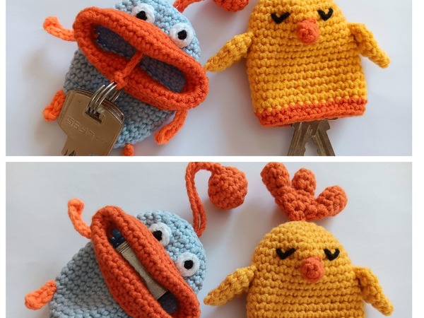 Schlüsseltasche häkeln. Kostenlose Anleitung