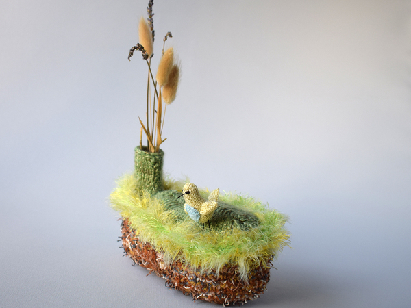 Innenvase «Wiese» Stricken