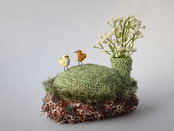 Interior vase «meadow» Crochet
