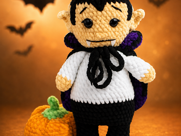 Kostenlose Vampir Häkelanleitung für Halloween 🎃