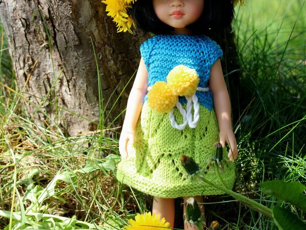 Kostenlose Strickanleitung für Puppenkleid