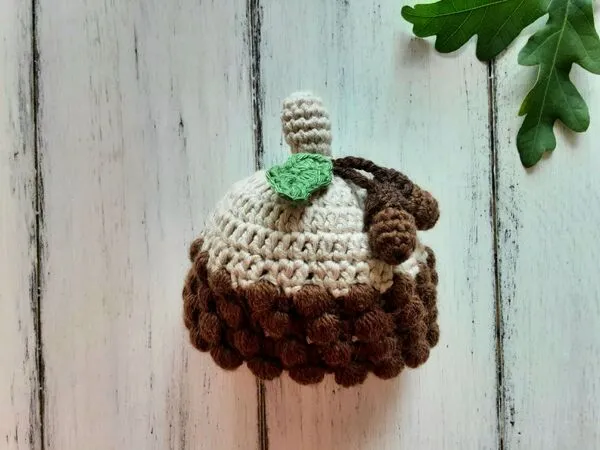 Free Crochet Pattern for Doll Acorn Hat