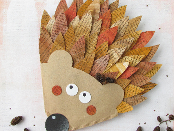 Lustiger Igel aus Papier