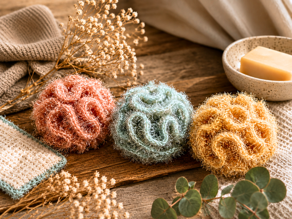 #FreeStitches: From Cleaning Yarn to Spa Trend – 5 Free Scrubby Ideas for Your Bathroom