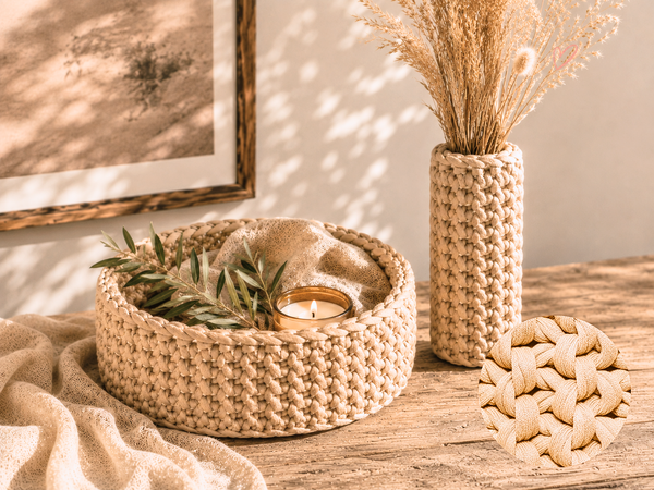 #GratisMaschen: Körbe stricken & häkeln – 3 kostenlose Anleitungen für moderne Wohnaccessoires