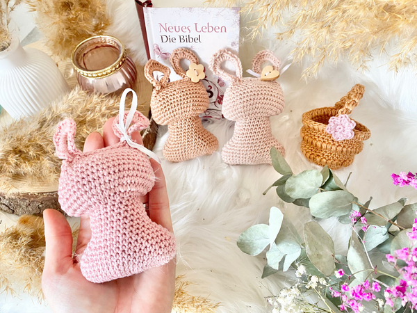 11. Herzensdiamant von Wolldiamant: Der Minihase mit seinem Körbchen– Kleine Schritte, große Abenteuer