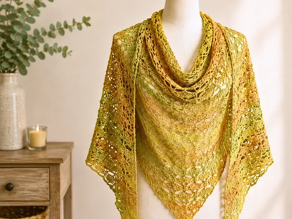 Dreieckstuch SALVIA – kostenlose Häkelanleitung auf CrazyPatterns