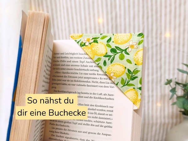 Buchecke nähen - einfache Nähanleitung für Anfänger