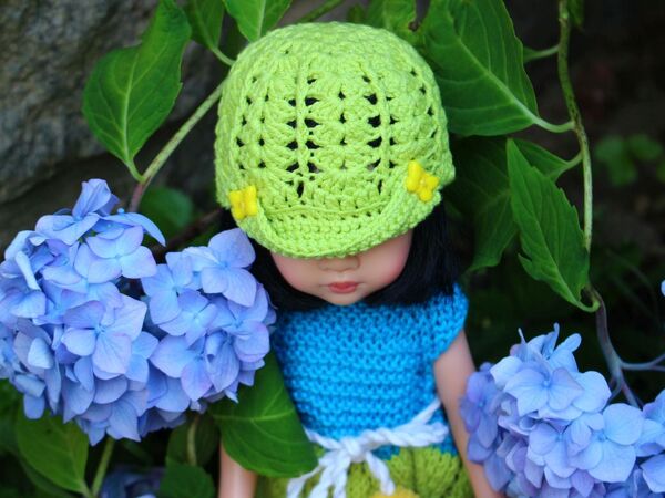 Free Crochet Pattern for Doll Cap