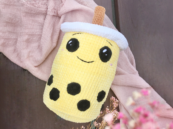 Kostenlose Häkelanleitung für Boba Bubbletea