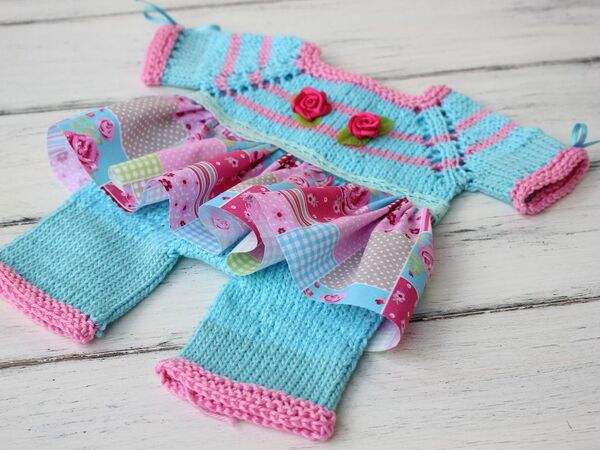 Kostenlose Strickanleitung für Puppen Overall