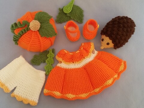 Häkelanleitungen für Puppen-Bekleidungs-Set`s