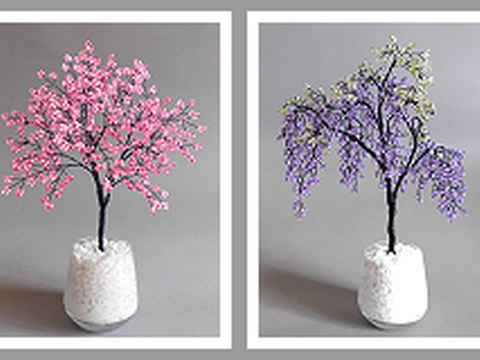 Bonsai Bäume aus Perlen und Draht / DIY pattern for beaded trees