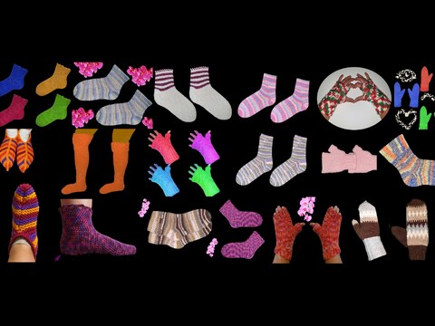 Socken, Bettschuhe, Stulpen, Handschuhe