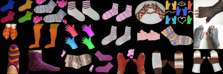 Socken, Bettschuhe, Stulpen, Handschuhe