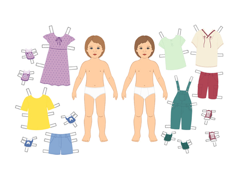 Papierpuppen basteln