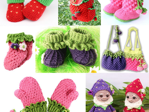 Häkelanleitungen Himbeere/Erdbeere
