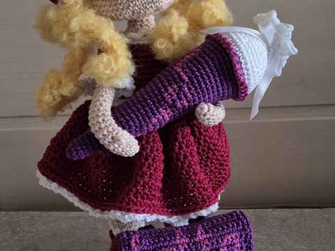 Schulkind Lotta, nach Anleitung von Frollein -  Häkelfein