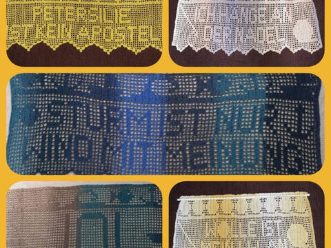 Lustig freche Bistrogardinen zum Häkeln