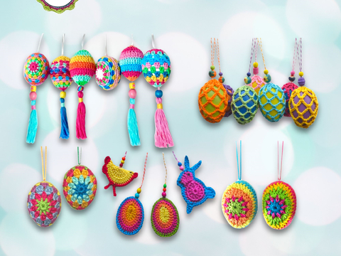 Ostereier und Osterdekoration