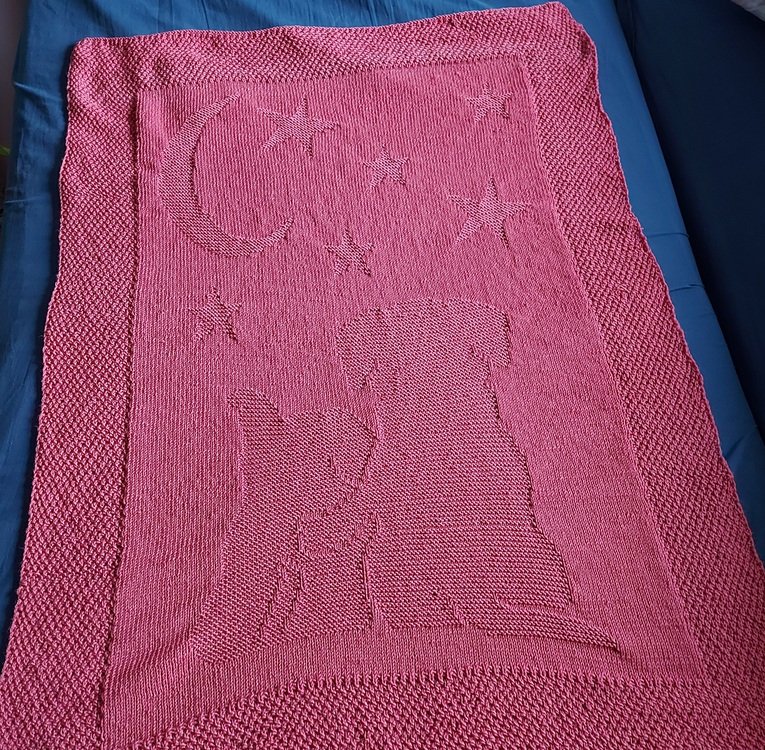 Knitting pattern baby / children&#039;s blanket &quot;Dream Night II&quot; - easy
