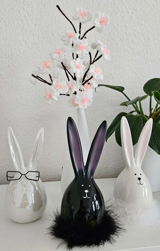 Crochet pattern cherry blossom twigs spring decoration