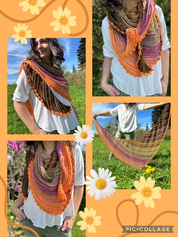 Das Tuch musste ich ja einfach häkeln 🤭. Vielen vielen Dank für diese wunderschöne Anleitung 🤩. Gehäkelt aus einer 1200/4 „Farbkugel“ von Bobbling, mit NS 4.
Meine Arbeit 🧶, meine Fotos 📸