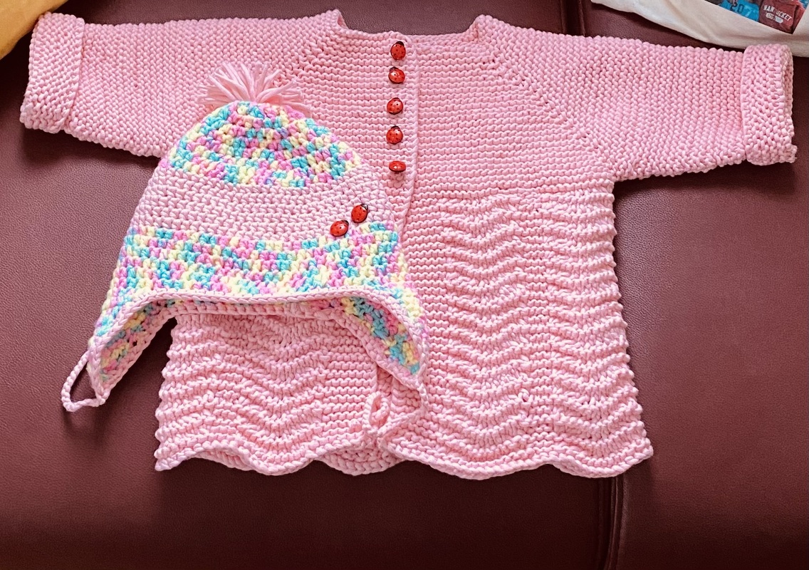 Kinderjacke mit Wellenmuster * Strickanleitung * 3 Größen