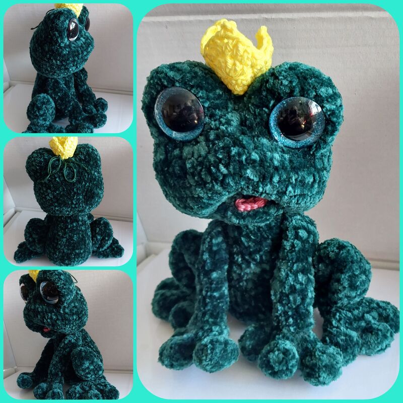 Häkelanleitung Taki der quakende Frosch