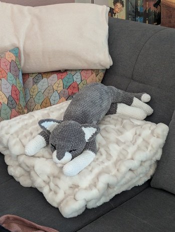 Hat super geklappt 👍🏻
In Chenille ist sie so groß wie eine Echte ...