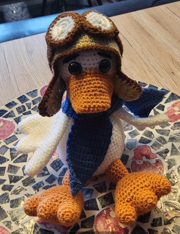 Häkelanleitung / Amigurumi / Hans die Flieger ~ Gans