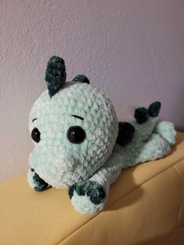 Häkelanleitung Schmusetuch/Schnuffeltuch Dino Nanouk, deutsche PDF Anleitun