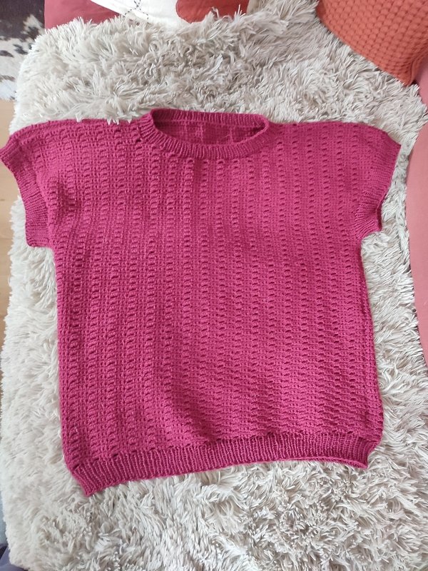 Häkelshirt mit Rippenbündchen