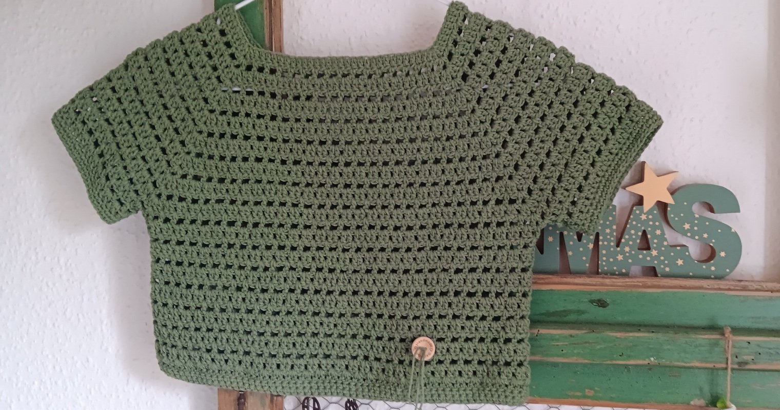 + Crop-Pulli SADIE häkeln, Raglan, anfängertauglich, Shirt, Top, Pullover