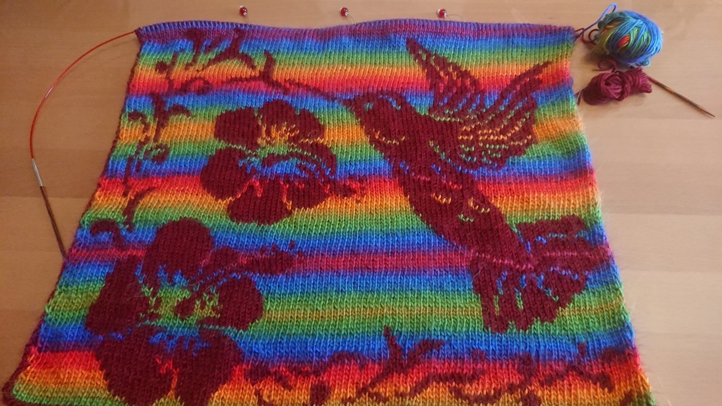 Double knitting pattern "Tropical Dream" - stole / wrap