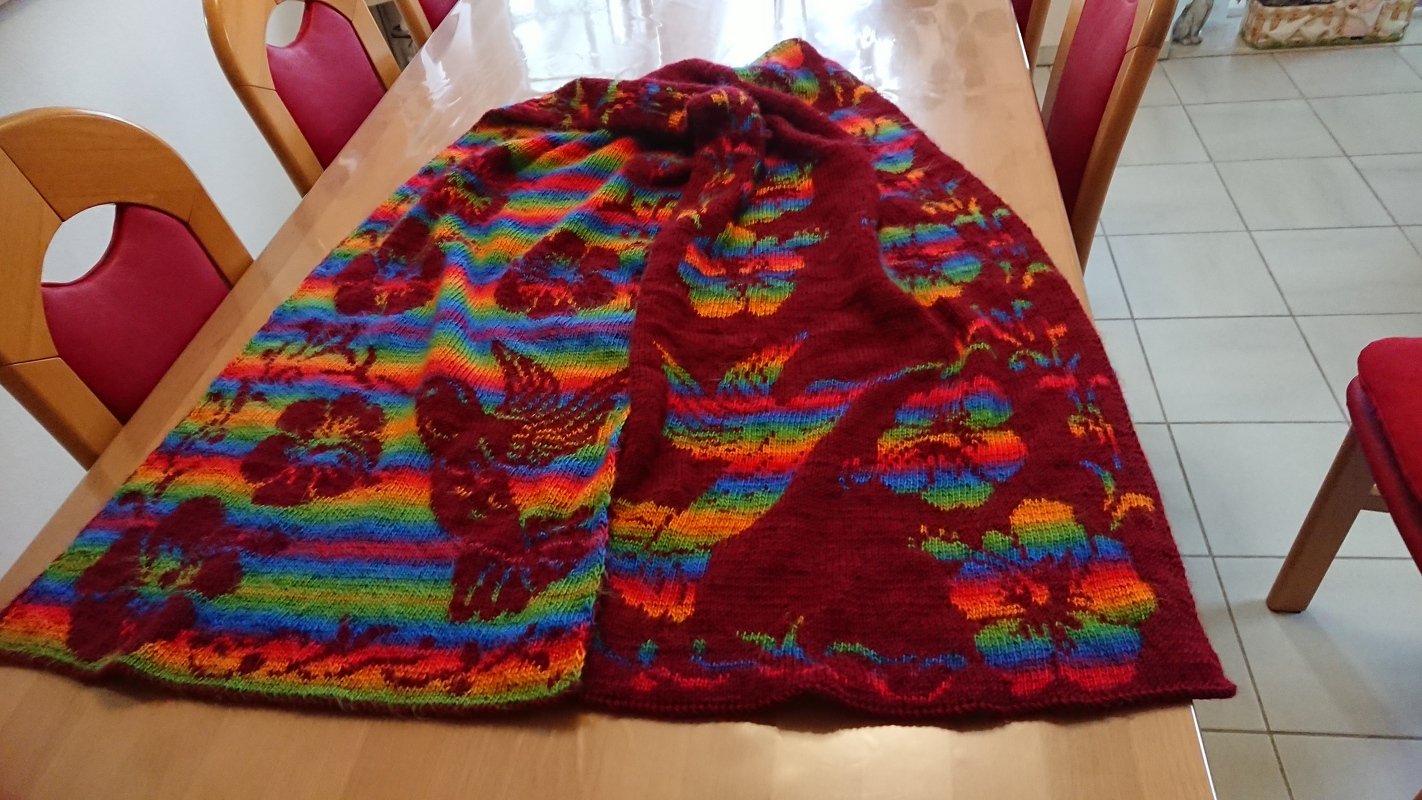 Double knitting pattern "Tropical Dream" - stole / wrap