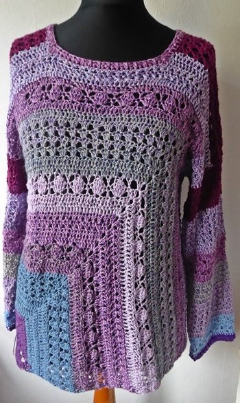 Gehäkelt mit Rest-Bobbel. Tolle Anleitung!