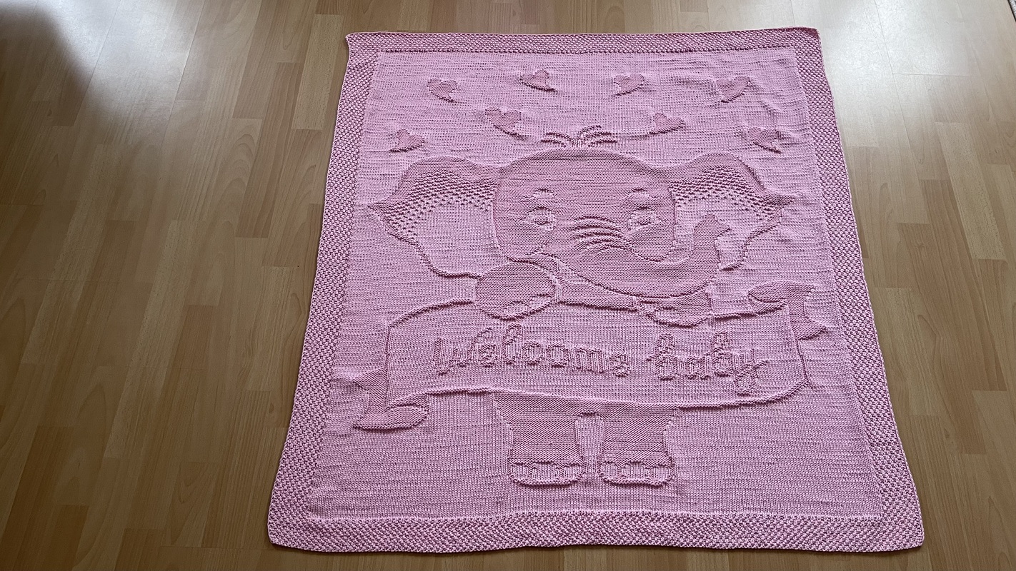 Strickanleitung Babydecke "Welcome baby"