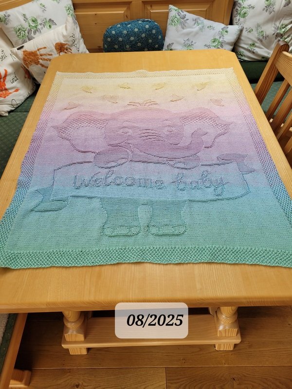 Knitting Pattern babyblanket "Welcome baby"
