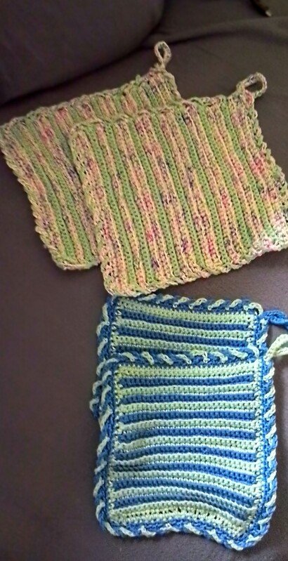 Häkelanleitung Topflappen Irmi - Vintage - Retro