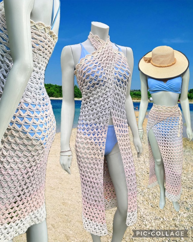 Häkelanleitung für ein Strandtuch XL oder Wickelrock "Hüftgold"