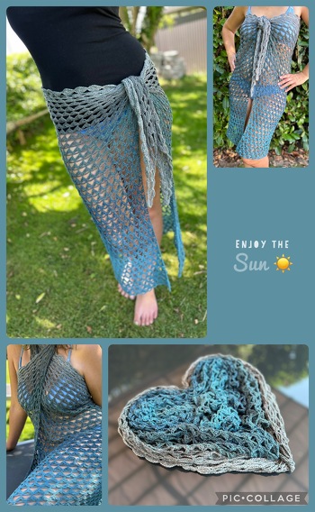 Pareo der 2. ☀️ … Gehäkelt aus 1100/3, NS 3,5. Meine Arbeit 🧶, meine Fotos 📸