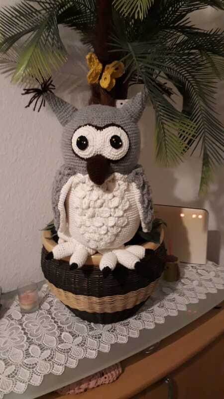 Flauschige Schneeeule Hedwig - H&auml;kelanleitung