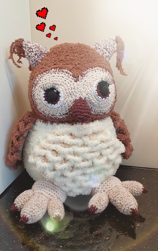 Flauschige Schneeeule Hedwig - H&auml;kelanleitung