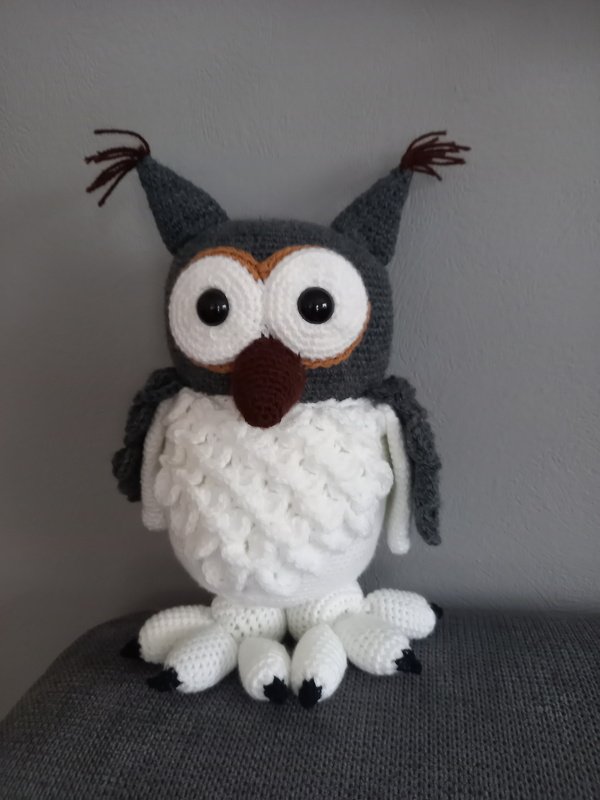 Flauschige Schneeeule Hedwig - H&auml;kelanleitung